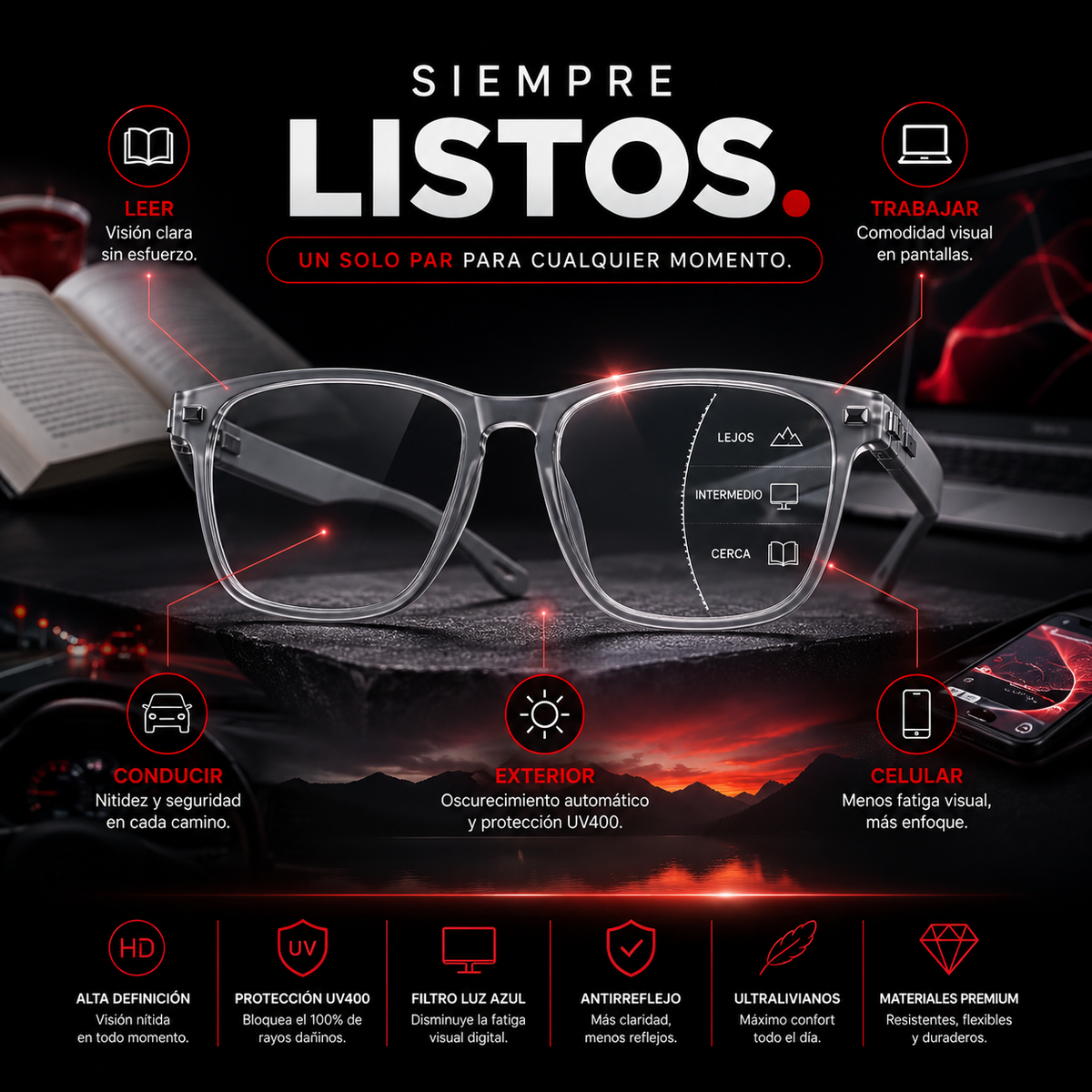 OpticPro® Lentes Inteligentes Multifocales